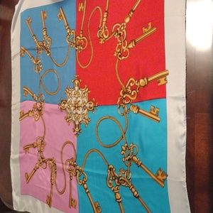 Vintage echo silk scarf size 35/35 inch color multicolor new with tag